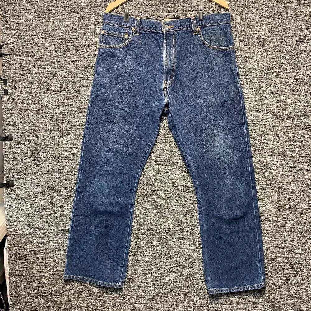 Levis 517 Bootcut Jeans Mens 36x30 Blue Medium Dark Wash Denim Rugged Workwear